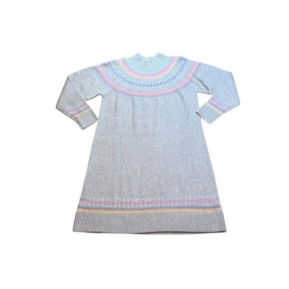 Torrid Gray Mini Vegan Cashmere Mock Neck Fair Isle Sweater Dress 2X 18 20 NWT - Picture 1 of 7